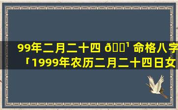 99年二月二十四 🌹 命格八字「1999年农历二月二十四日女孩 🌴 好不好」